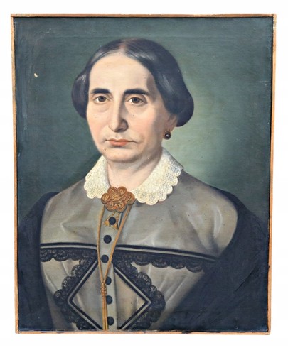Biedermeier damenporträt öl - damenporträt,