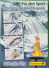 Erinnerungsblatt 2-2002 Olympische Winterspiele  Mi.-Nr: 2237/40