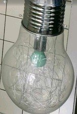 ▪︎RIESIGE GLÜHBIRNE 52CM▪︎LAMPE▪︎CHROM GLAS▪︎WN