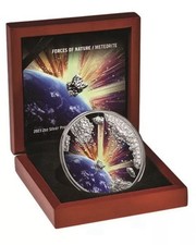 METEORITE Forces of Nature 2 Oz Silber Münze 5$ Niue 2023