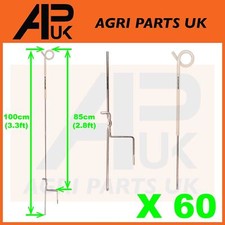 60x Elektrozaun Zopf Pfosten