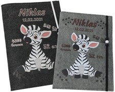 U Heft Hülle mit Namen Filz