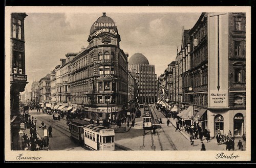 Hannover strassenpartie am - ak,