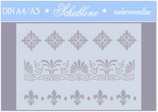 Schablone-Vintage-Shabby-A4-A3-Bordüre-Ornament-7125