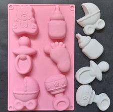 Silikonform Gießform Babyspielzeug  6 Mulden groß