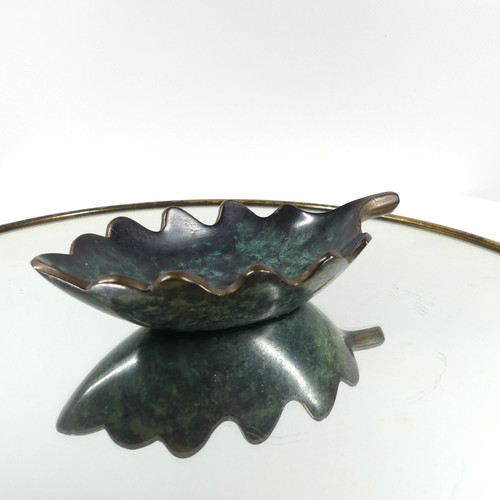 Vintage bronze schale blatt - bronze,