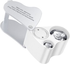 60Fach Licht Taschenlupe LED Lupe mit Vergrösserung Juwelier Uhrmacher mit Licht