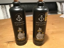 2 leere Flaschen Spitzmund Klötenköm Deco Steingutflaschen