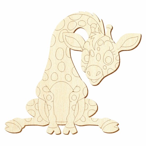 Holz giraffe deko basteln - giraffe,