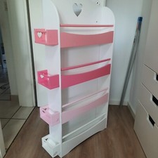 Verbaudet Bücherregal Kinder rosa / weiß Herz