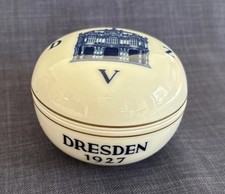Meissen Deckeldose mit dem Dresdner Zwinger, Dresden 1927