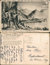 Bornhofen-Kamp-Bornhofen Ritter rauben Jungfrau - Stadt und Burgen 1932