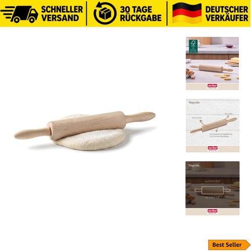 Backrolle aus buchenholz mit - aus,