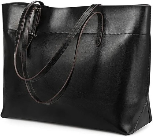 Vintage echtes leder tote - leder,