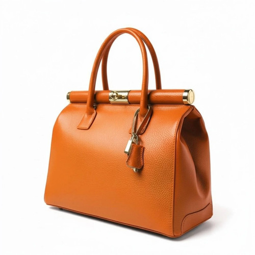 Ledertasche orange - in,