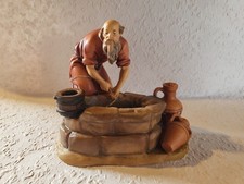Krippenfigur für 15 er Größe  ---   Hirt am Wasserloch  ---  2 Teilig