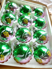 DDR 12 bunte Weihnachtskugeln