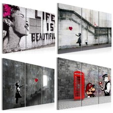Banksy abstrakt graffiti - graffiti, vlies