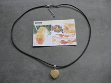 Edelsteinkette - Citrin - Mini Herz  Stein für Lebensfreude/Mut