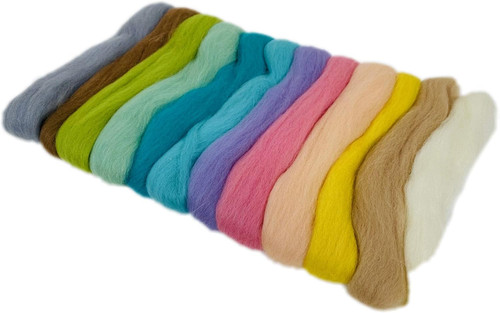 Wollvlies buntes set merino - wollvlies,