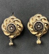 Paar Biedermeier Ohrringe, 19