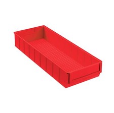 Vorteilspack Industrieboxen Kisten Schütte Kasten breit 500x183x81mm rot, blau