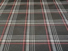 ORIGINAL VW Golf 7 VII GTI Karo Clark Autostoff GTE GTD  Schwarz/Rot/Grau 155cm