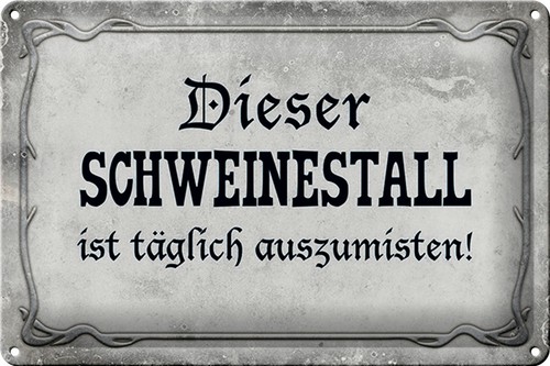 Schild blech 30x20cm - 30x20cm, made