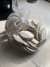 Bastel/Dekoholz, Scheiben, weiß, 