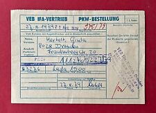 DDR PKW Bestellung VEB IFA