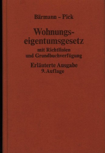 Wohnungseigentumsgesetz,Gesetz