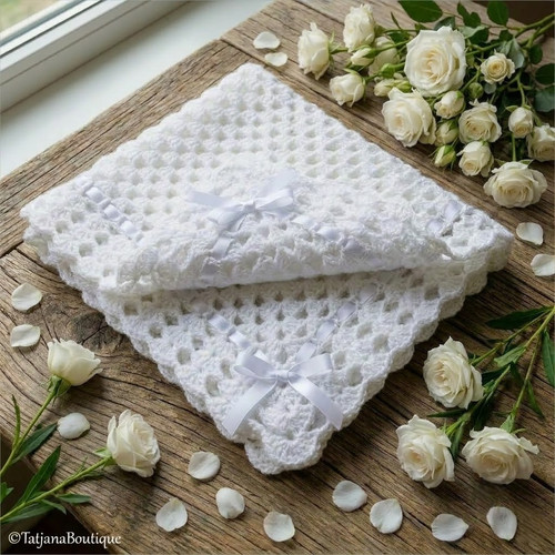 Gehäkelte babydecke mit - gehäkelte,