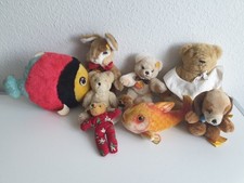 Plüschtiere von Steiff/Hermann, teilw mit Original-Wimpel, markenlose Exemplare