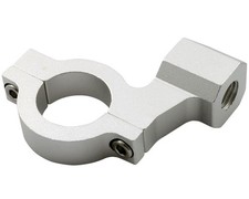 Motorrad Spiegelschelle, silber, für 7/8 Zoll 22 mm Lenker,10mm Rechtsgewinde