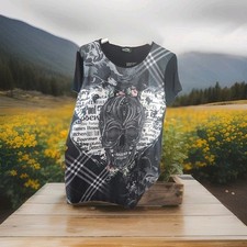 Tshirt skull totenkopf viskose - tshirt,