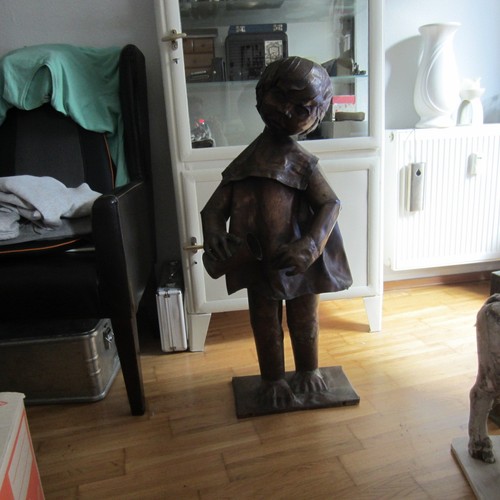 Große kupfer figur statue - große, figur,