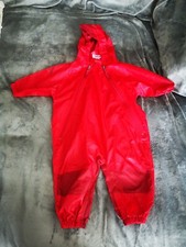 Tuffo Matsch Anzug Overall Kinder Rot mit Tasche WASSERDICHT Gr. 18M (86)