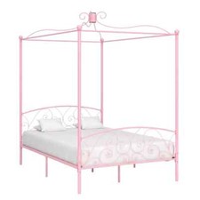 Himmelbett-Gestell Rosa Metall