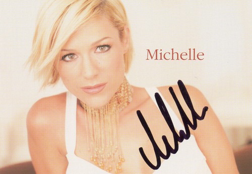 Michelle autogramm karte - autogramm,
