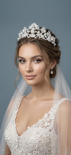 Diadem luxus silber - diadem,