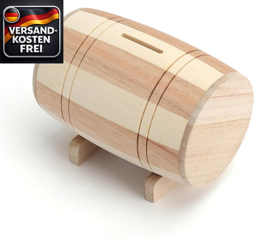Holzsparschwein spardose - holzsparschwein,