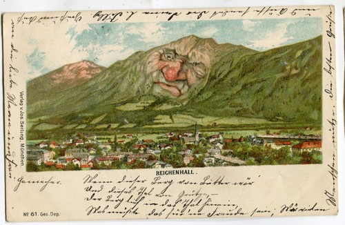Litho berggesichter bad - ak,
