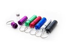 6er Set Pillendose 54 x 15 mm Pillenbox Tablettendose Schlüsselanhänger Alu Dose