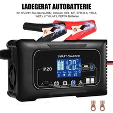 Ladegerät Autobatterie 12V/24V 20A  Intelligentes Schnell KFZ Batterieladegerät