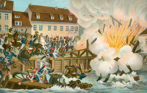 Sprengung der elsterbrücke - sprengung,