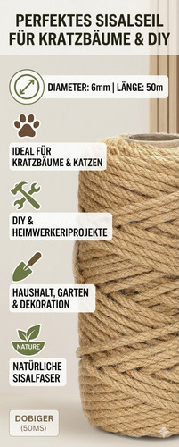 Natur sisal seil für - mm,