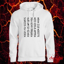 Hoodie mit Spruch Wie viele Affen den Kopf drehen Sprüche lustig fun Motiv Pulli