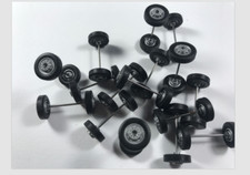 H0 14 STK Herpa Albedo Radsatz vorne Felge silbermet LKW Rad Reifen