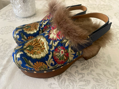 Prachtvolle brokat clogs - brokat,