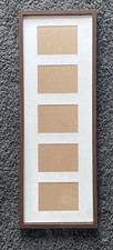 Bilderrahmen von Ikea, Ribba, braun, 32,5 x 90,5 cm, 5er Passepartout 12 x 17 cm